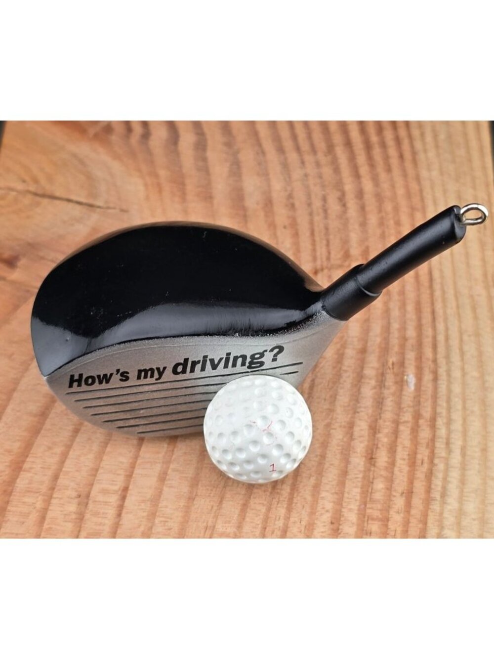 Hallmark How's My Driving Ornament Golf Club and Ball 3.5" - Picture 7 of 9